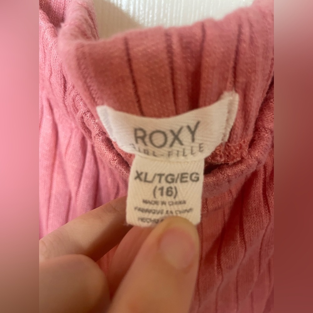 Roxy Y2K Pink Ribbed Wide Leg Lounge Pants Salted Granola Size Small - Picture 3 of 5